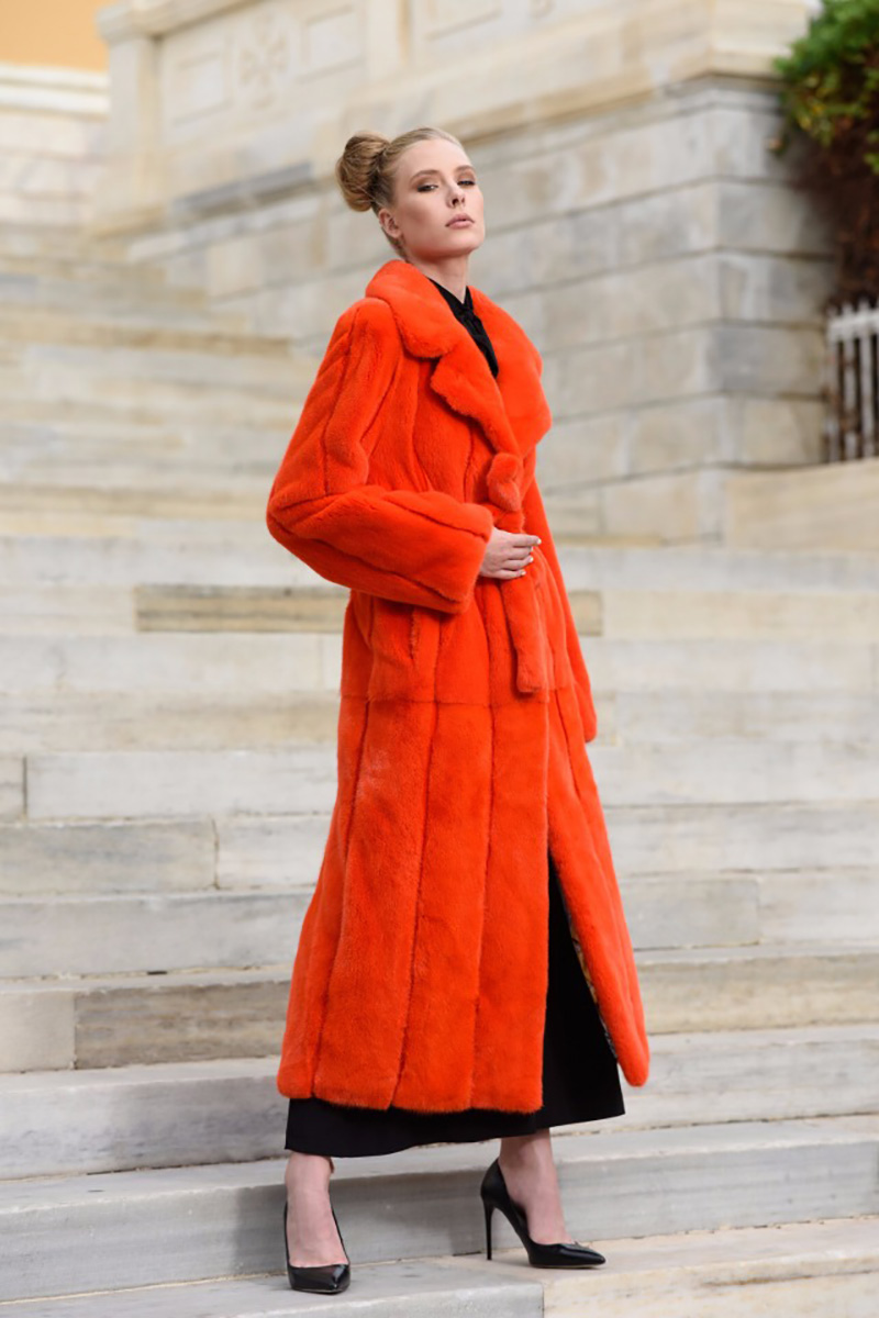 Платье Мода-Юрс, оранжевый (модель ) — Белорусский трикотаж в интернет-магазине Mirtrik