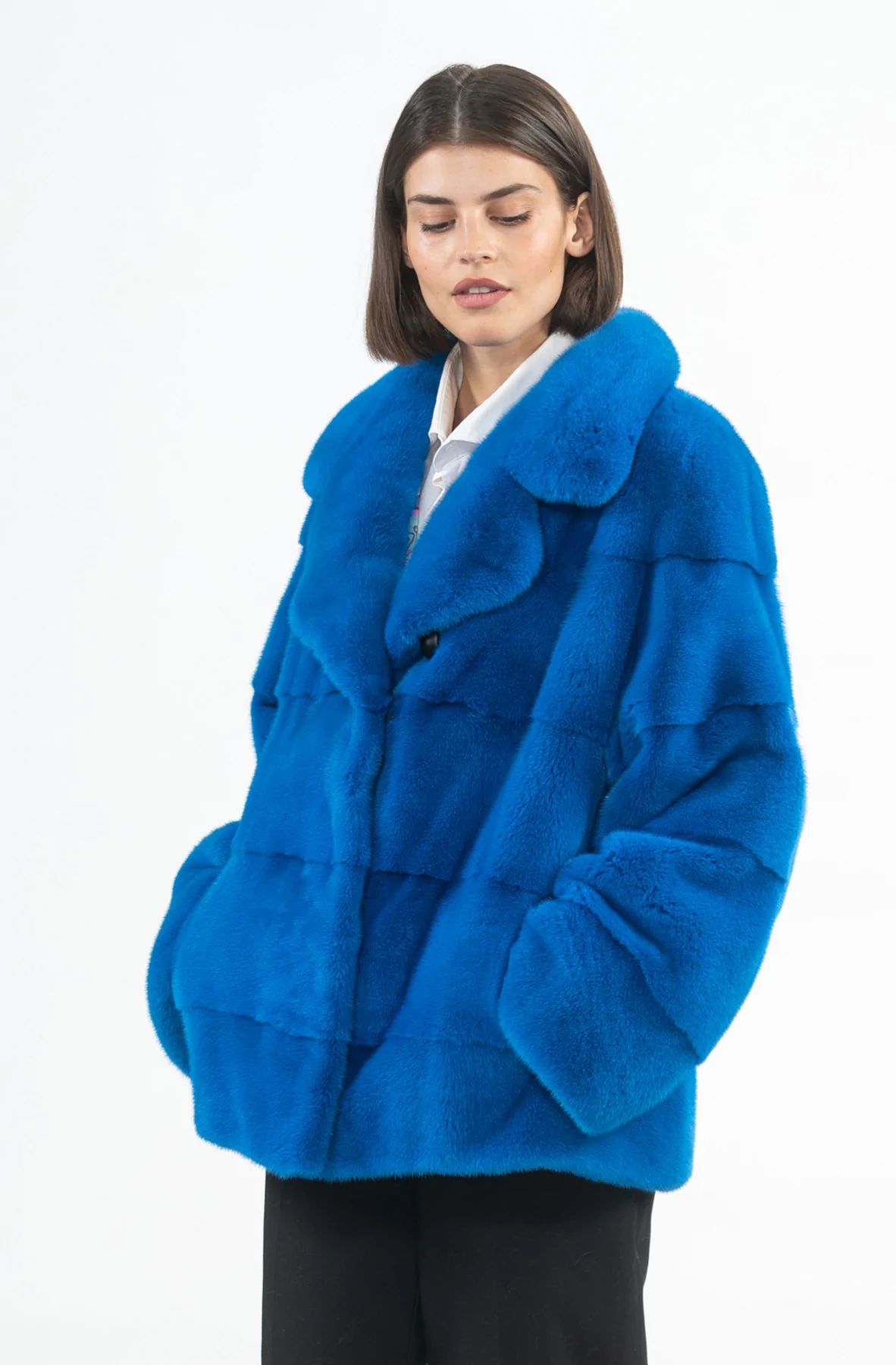 Куртка из меха норки с английским воротником N-501.01 Куртка из меха норки с английским воротником N-501.01
