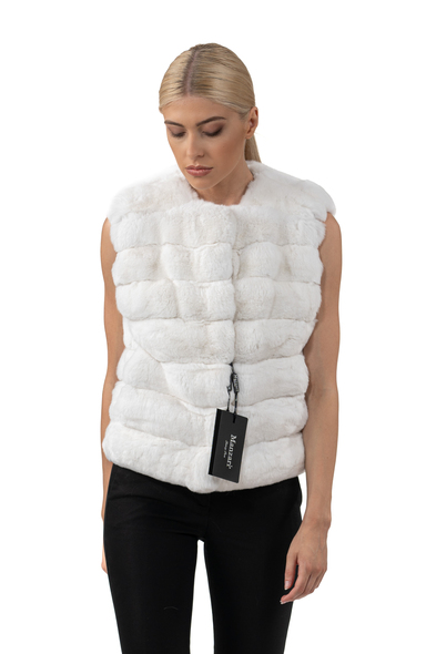 Жилет из меха шиншиллы H-611-01