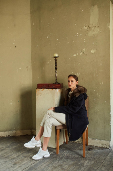 Парка из меха баргузинского соболя, двусторонняя с капюшоном S-418-02